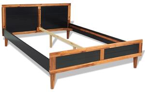 Rám postele čierny masívne akáciové drevo 140x200 cm