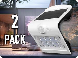 V-TAC LED SOLÁRNE SVIETIDLO S POHYBOVÝM SENZOROM 1,5W (220 lm), IP65, biela/2-PACK!