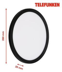 Telefunken 313405TF - vonkajšie nástenné LED svietidlo LED/15W/230V IP44 čierne
