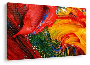 Obraz - Modrenie abstrakcie štetcom (90x60 cm)