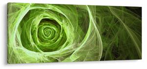 Obraz - Abstraktné ruže zelená (120x50 cm)