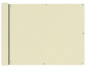 Balkónová markíza z oxfordskej látky, 90x400 cm, krémová