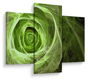 Obraz - Abstraktné ruže zelená (90x60 cm)