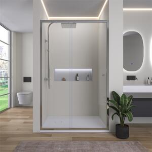 Cerano Varone, posuvné sprchové posuvné dvere 120x195 cm, 6mm číre sklo, chrómový profil, CER-CER-DY505-120-195