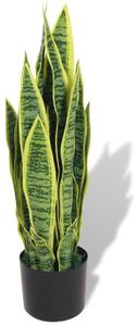 Umelá rastlina, sansevieria s kvetináčom 65 cm, zelená
