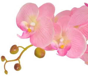 Umelá rastlina, orchidea s kvetináčom 65 cm, ružová