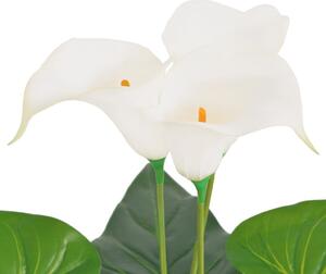 Umelá rastlina, kala s kvetináčom 45 cm, biela