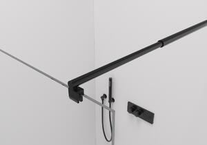 Cerano Onyx, sprchová zástena Walk-in 50x200 cm, 8mm číre sklo, čierny profil, CER-CER-DY101B-50-200
