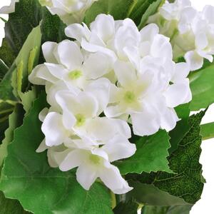 Umelá rastlina, hortenzia s kvetináčom 60 cm, biela