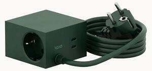 Predlžovacia zásuvka's USB portmi Cuboid+