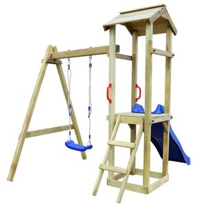Ihrisko+šmýkačka, rebrík, hojdačka 237x168x218 cm, borovica