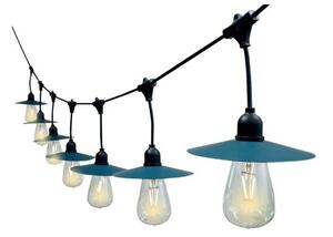 V-TAC Dizajnová Solárna LED reťaz 15m, 15xLED, 3W, IP44, 3000K