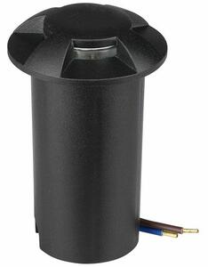 V-TAC LED svietidlo zabudovateľné do zeme 1W, 50lm, 180°, štyri smery, svietenia, 12V, IP67, čierne, 6400K