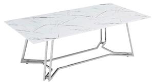 KONFERENČNÝ STOLÍK, biela, chrómová, kov, sklo, 110/60/40 cm Livetastic - Stolíky do obývačky, Online Only