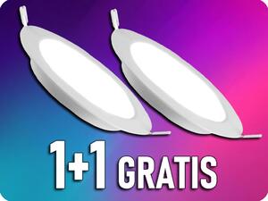 V-TAC LED vstavaný panel s napájacím zdrojom 6W, 660lm, okrúhly, 1+1 zadarmo! Farba svetla: Teplá biela