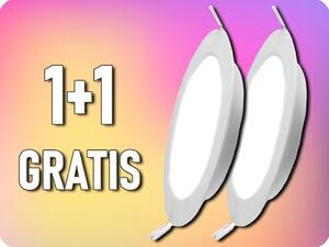 V-TAC LED vstavaný panel s napájacím zdrojom 3W, 330lm, okrúhly, 1+1 zadarmo! Farba svetla: Teplá biela