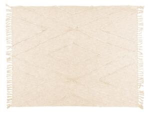 Krémovobiela bavlnená prikrývka na dvojlôžko 250x260 cm Sahara - Tiseco Home Studio