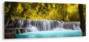 Obraz - Vodopád, s jasnými farbami (120x50 cm)