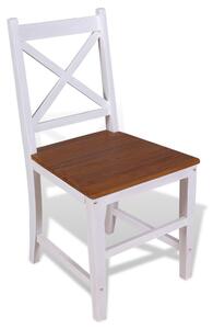 Jedálenské stoličky, 6 ks, masívne teakové a mahagónové drevo