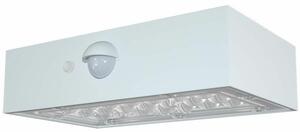 V-TAC LED solárne nástenné svietidlo so senzorom 3W, 350lm, 1200mAh, 4000K+3000K, biele, IP65