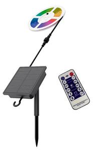 V-TAC Sada LED pás 5m + solárny panel + diaľkové ovládanie, IP67, RGB