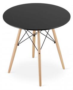 Čierny jedálenský set 1+4, stôl OSLO 80 + stolička YORK OSAKA