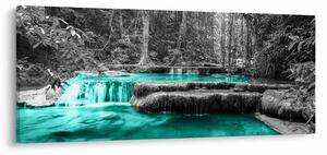 Obraz - Zimná rieka (120x50 cm)