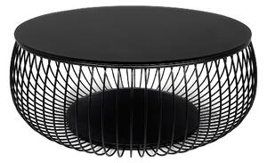 KONFERENČNÝ STOLÍK, čierna, kov, sklo, 86/86/35 cm Livetastic - Stolíky do obývačky, Online Only