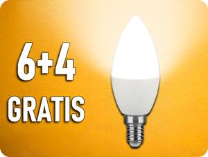 Spectrum LED LED žiarovka E14, 1W, 90LM, sviečka, 6+4 zadarmo! [WOJ+14453] Farba svetla: Studená biela