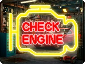 TelForceOne Neolia Neon LED dekorácia CHECK ENGINE stmievateľná, USB [RTV100477]