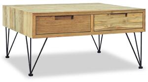 Konferenčný stolík, 80x80x40 cm, masívne teakové drevo
