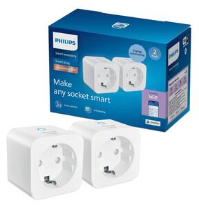 Philips - SADA 2x inteligentné zásuvky SCHUKO 2300W Wi-Fi