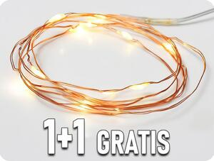 ACA Lighting LED dekoračná reťaz 1.2m, 12LED, teplá biela, bez funkcií, meď, 1+1 zadarmo! [X0112123]