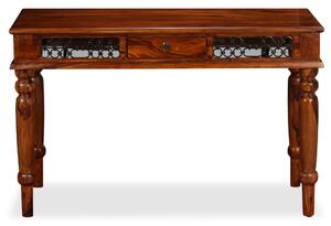 Písací stôl, masívne sheeshamové drevo, 120x50x76 cm
