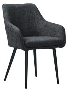 STOLIČKA S PODRÚČKAMI, štruktúra, antracitová MID.YOU - Stoličky, Online Only