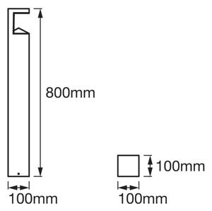 Ledvance - LED Vonkajšia lampa PYRAMID 1xLED/9W/230V IP44 80 cm
