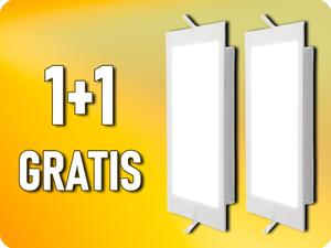 V-TAC LED vstavaný panel s napájacím zdrojom 18W, Backlit, štvorec, 1+1 zadarmo! Farba svetla: Teplá biela
