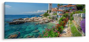 Obraz - Malebné pobrežie dediny (120x50 cm)