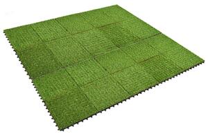 Umelý trávnik, 20 dlaždíc, 30x30 cm, zelený