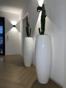 Kvetináč MAGNUM, sklolaminát, výška 100 cm, biely lesk
