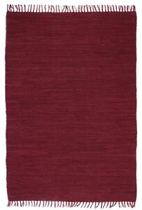 Ručne tkaný koberec Chindi, bavlna 80x160 cm, vínovo čevrený