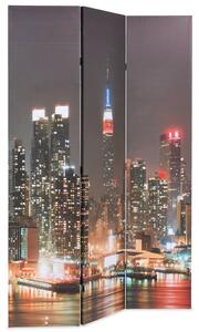 Skladací paraván 120x170 cm, potlač nočného New Yorku