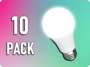V-TAC LED žiarovka E27, 10,5W, 1055lm, A60/10-PACK! Farba svetla: Teplá biela
