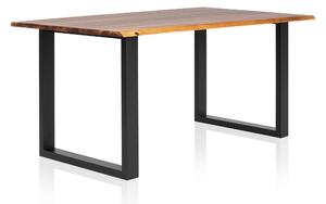 JEDÁLENSKÝ STÔL, akácia, čierna, koňaková, 120/80/77 cm MID.YOU - Stoly, Online Only