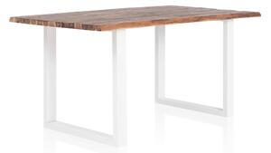 JEDÁLENSKÝ STÔL, akácia, prírodná farba, biela, 140/80/75 cm MID.YOU - Online Only jedálne, Online Only