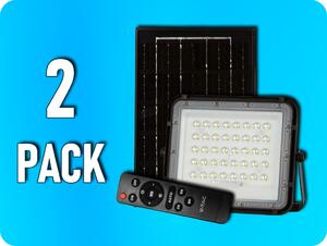 V-TAC LED reflektor so solárnym panelom 6W, 400lm, IP65, 5000mAh/2-PACK! Farba svetla: Denná biela