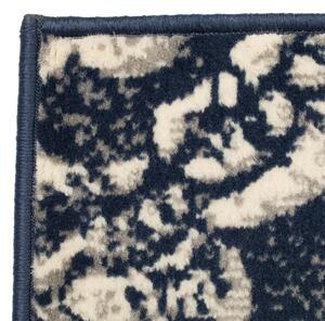 Moderný koberec, paisley dizajn, 80x150 cm, béžovo-modrý