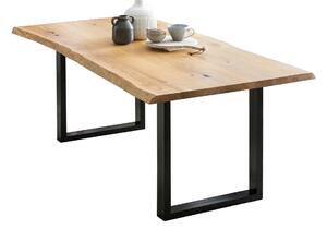 JEDÁLENSKÝ STÔL, dub, prírodná farba, čierna, 160/90/75 cm P & B - Stoly, Online Only