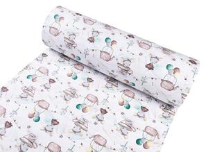 Biante Detské bavlnené posteľné obliečky do postieľky Sandra SA-372 Myšky a konvičky na bielom Do postieľky 90x120 a 40x60 cm