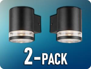 V-TAC Solárne LED nástenné svietidlo 1W, čierne, IP54, 3000K/2-PACK!